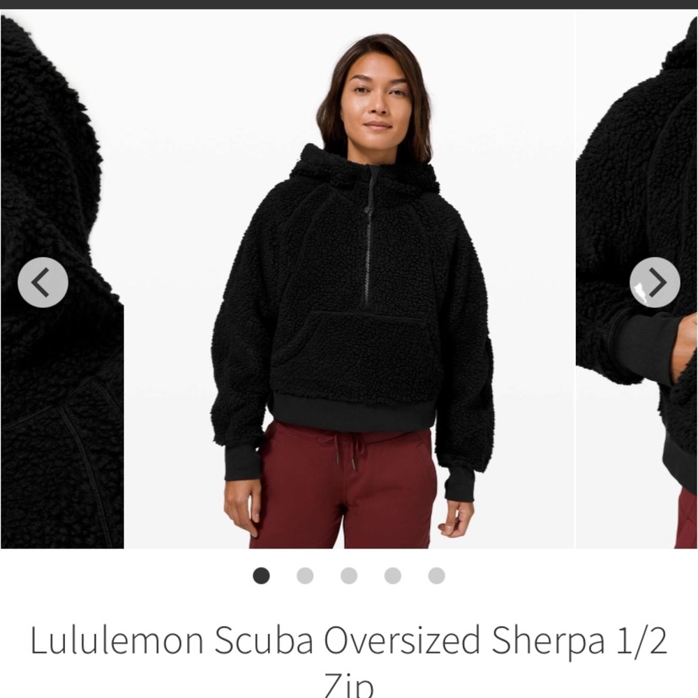 Lululemon black Sherpa 1/2 zip